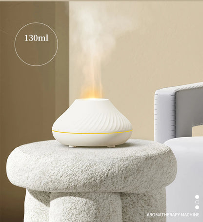 Volcanic Flame Aroma Diffuser – LED Essential Oil Humidifier