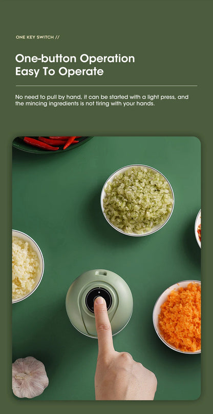 Portable Mini Food Chopper – Electric Garlic Crusher & Meat Grinder (250ml)