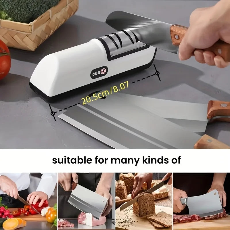 Multifunctional Electric Knife Sharpener – Automatic 4-Gear Sharpening Machine