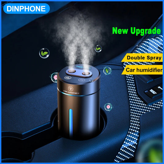 Aluminum Dual Spray Car Humidifier with Essential Oil Diffuser – Air Freshener for Auto & Room