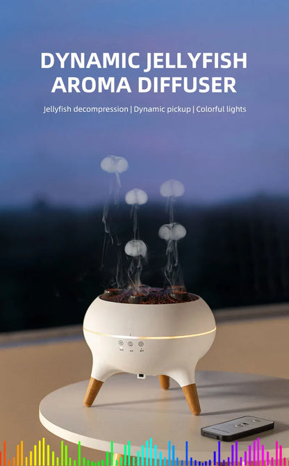 Color-Changing Jellyfish Mist Diffuser with Remote – Quiet Cool Mist Humidifier