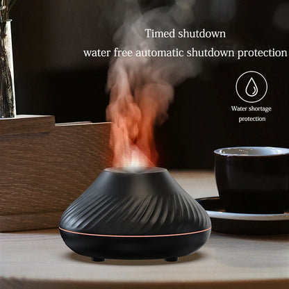Volcanic Flame Aroma Diffuser – LED Essential Oil Humidifier