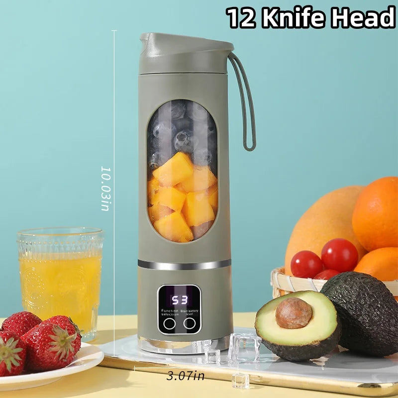 Portable Juice Blender – 450ML Large Capacity, Strong Motor, Crushed Ice & Charging