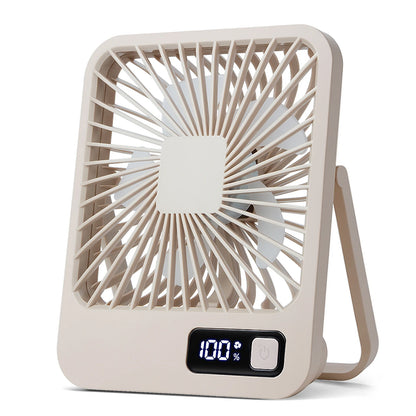 180° Folding USB Fan – Personal Desk Fan with Battery Display & 5 Speed Modes
