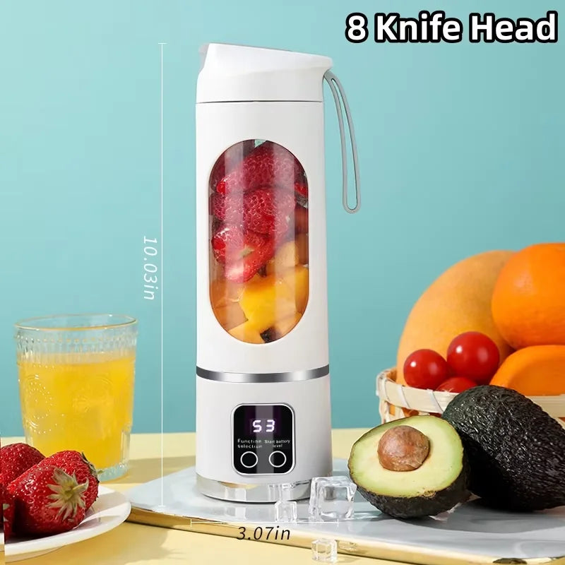Portable Juice Blender – 450ML Large Capacity, Strong Motor, Crushed Ice & Charging