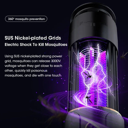Multifunctional Mosquito Killer Lamp with Fly Trap & Swatter – USB Powered & Portable