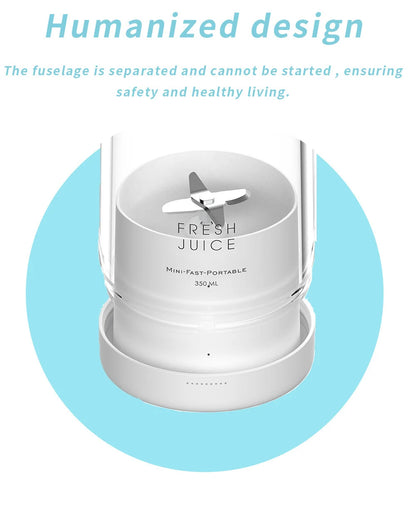 Compact Juice & Smoothie Blender – Portable USB Rechargeable Mixer