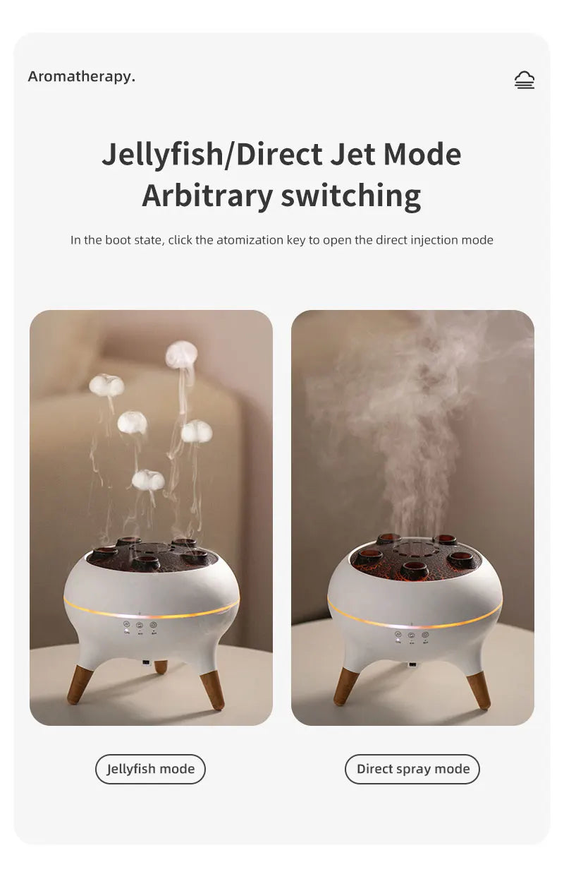 Color-Changing Jellyfish Mist Diffuser with Remote – Quiet Cool Mist Humidifier