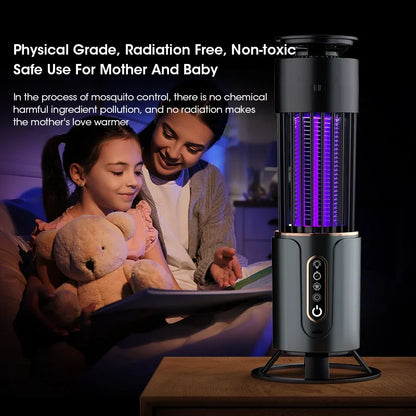 Multifunctional Mosquito Killer Lamp with Fly Trap & Swatter – USB Powered & Portable