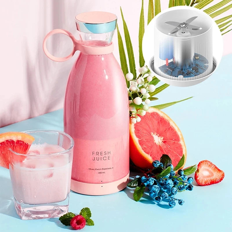 Compact Juice & Smoothie Blender – Portable USB Rechargeable Mixer