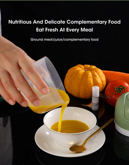 Portable Mini Food Chopper – Electric Garlic Crusher & Meat Grinder (250ml)