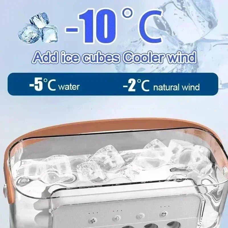 BreezeLite Portable AC – Mini Air Cooler with Humidifier and LED Night Lamp
