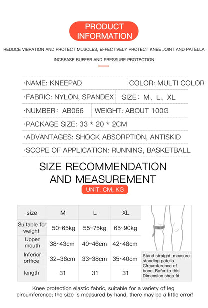 Compression Knee Pad for Running & Basketball – Meniscus & Patella Support