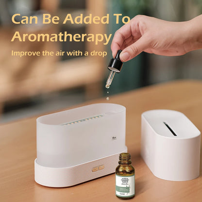 Flame Effect Essential Oil Diffuser – Ultrasonic Cool Mist Humidifier with LED Lights