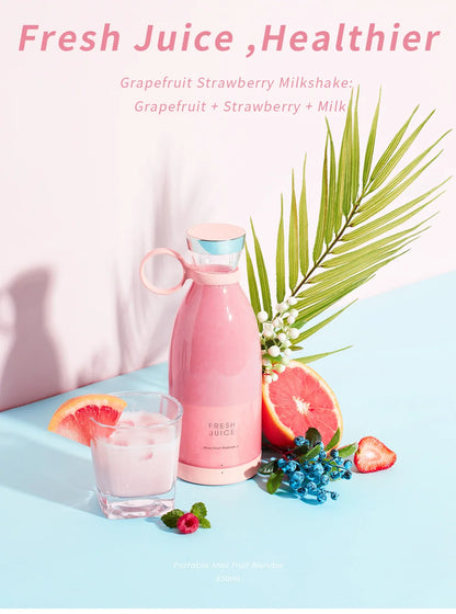 Compact Juice & Smoothie Blender – Portable USB Rechargeable Mixer