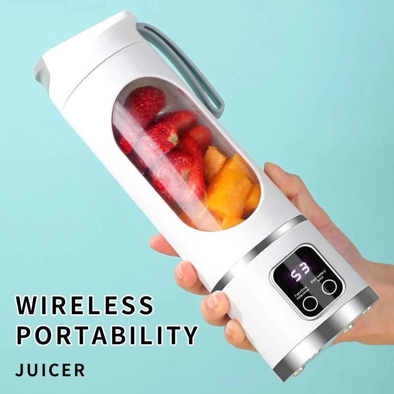 Portable Juice Blender – 450ML Large Capacity, Strong Motor, Crushed Ice & Charging