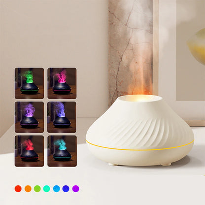 Volcanic Flame Aroma Diffuser – LED Essential Oil Humidifier
