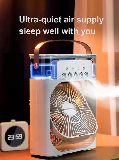 BreezeLite Portable AC – Mini Air Cooler with Humidifier and LED Night Lamp