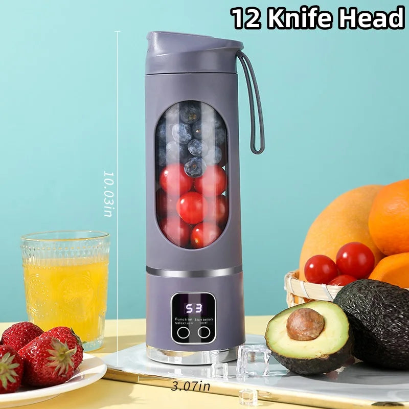 Portable Juice Blender – 450ML Large Capacity, Strong Motor, Crushed Ice & Charging