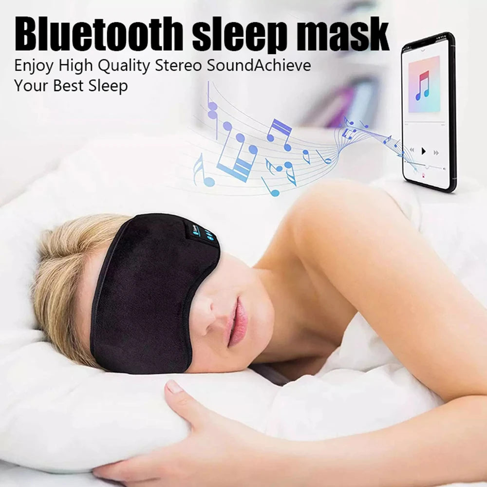 Bluetooth Sleeping Headphones – Soft Elastic Headband with Wireless Music Playback