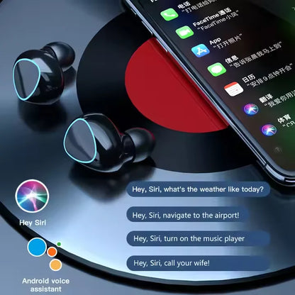 New M10 Wireless Earbuds – Bluetooth Headset with Charging Case, Clear Sound for Music & Gaming, Sport Fit