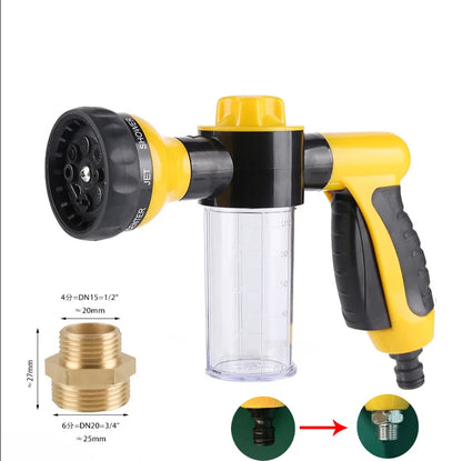 High-Pressure Dog Shower Sprayer with Soap Dispenser & 3 Modes