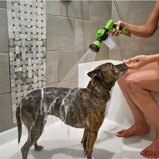 High-Pressure Dog Shower Sprayer with Soap Dispenser & 3 Modes