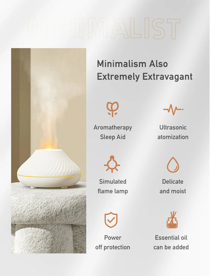 Volcanic Flame Aroma Diffuser – LED Essential Oil Humidifier
