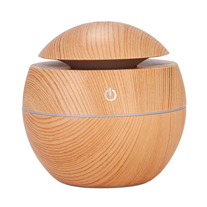 Electric Essential Oil Diffuser – Wooden Ultrasonic Air Humidifier for Home