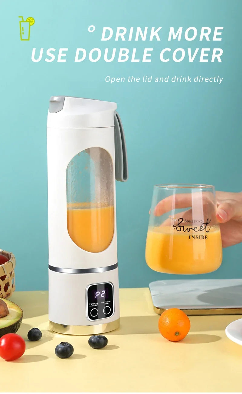 Portable Juice Blender – 450ML Large Capacity, Strong Motor, Crushed Ice & Charging
