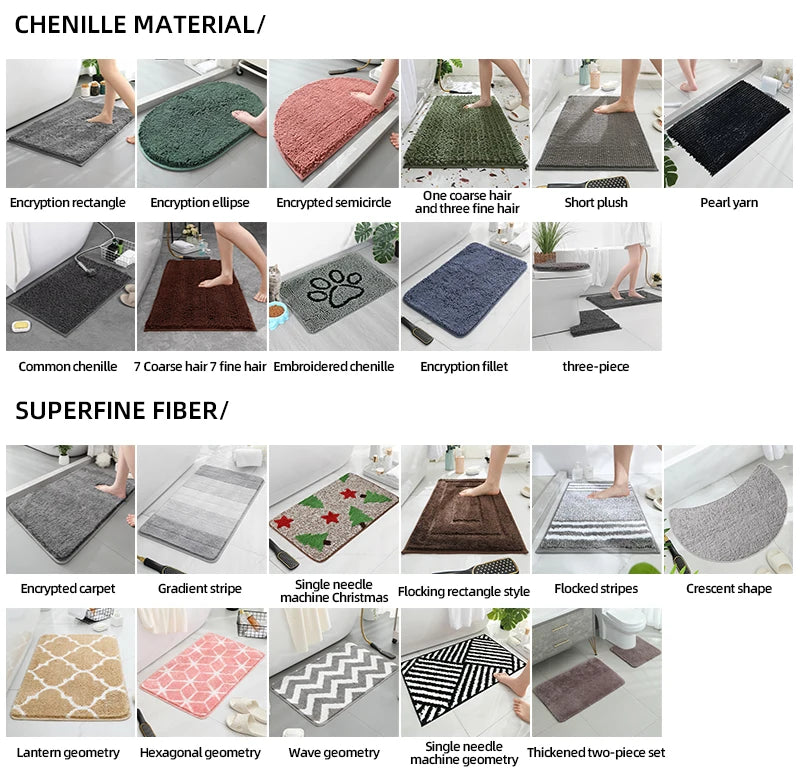 Ultra Soft Bathroom Mat – Quick Water Absorption & Anti-Slip
