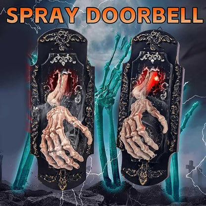 2025 New Halloween Animatronic Doorbell – Glowing Skeleton Hands with Spooky Sound