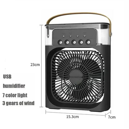 BreezeLite Portable AC – Mini Air Cooler with Humidifier and LED Night Lamp