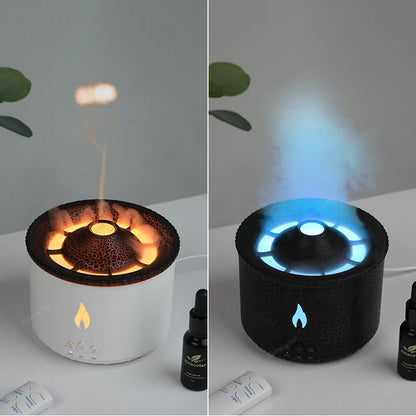 Volcano Flame Essential Oil Diffuser – 360ml Ultrasonic Aromatherapy Humidifier