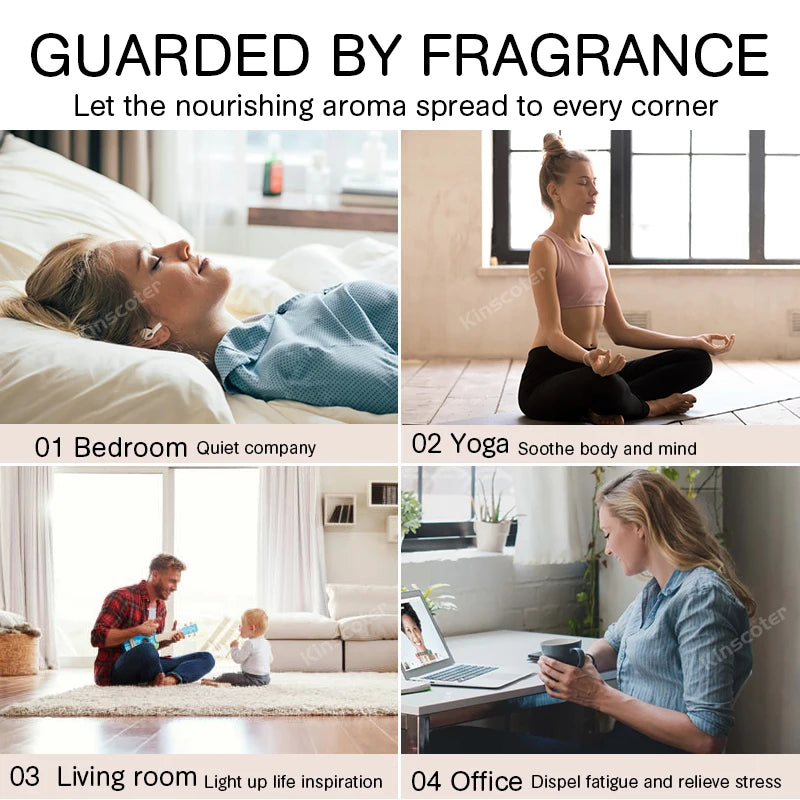 Volcano Flame Essential Oil Diffuser – 360ml Ultrasonic Aromatherapy Humidifier