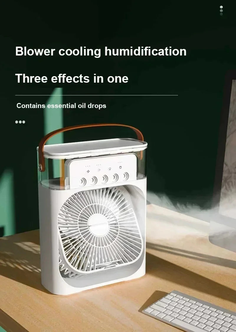 BreezeLite Portable AC – Mini Air Cooler with Humidifier and LED Night Lamp