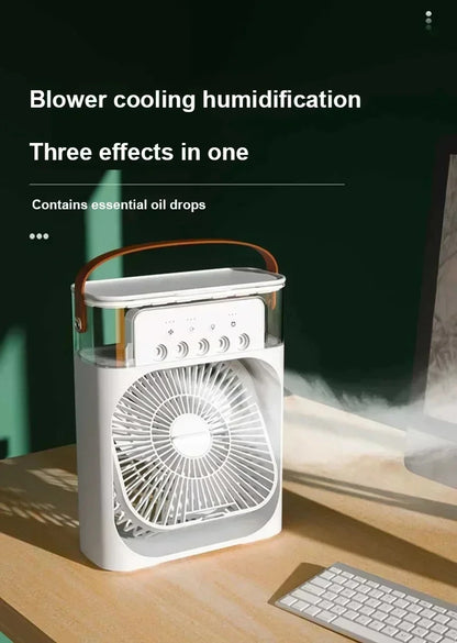 BreezeLite Portable AC – Mini Air Cooler with Humidifier and LED Night Lamp