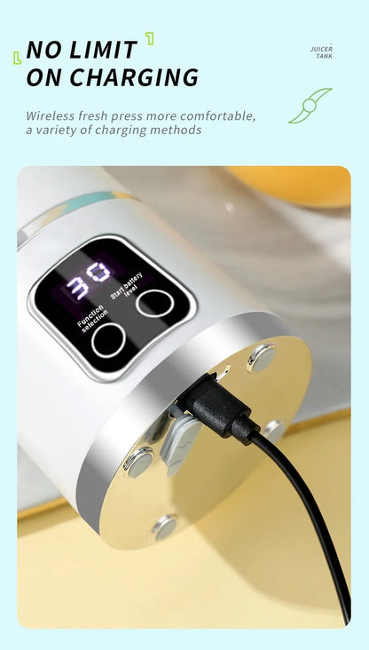 Portable Juice Blender – 450ML Large Capacity, Strong Motor, Crushed Ice & Charging
